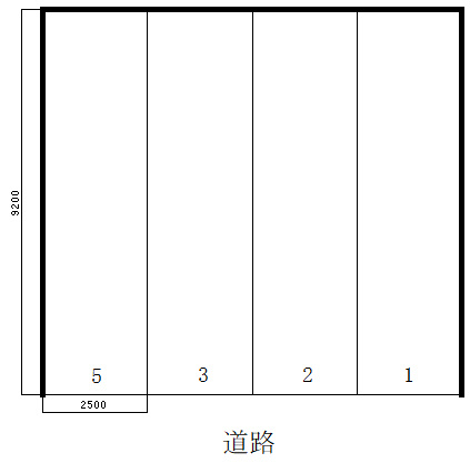 川上町2丁目縦列駐車場の区画図