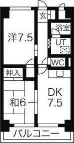 コスモハイム七番町の間取り