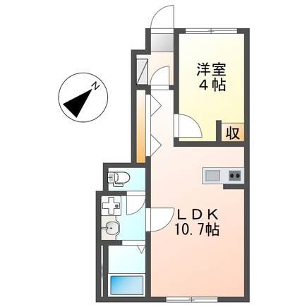 ベルメゾン矢取Ⅱの間取り|使い勝手の良い間取りです♪