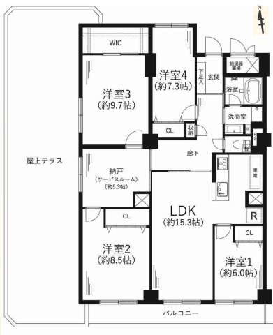 ユニハイム高槻の間取り