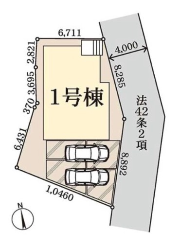 [新築住宅] 熊谷市箱田 第7 全1棟の区画図