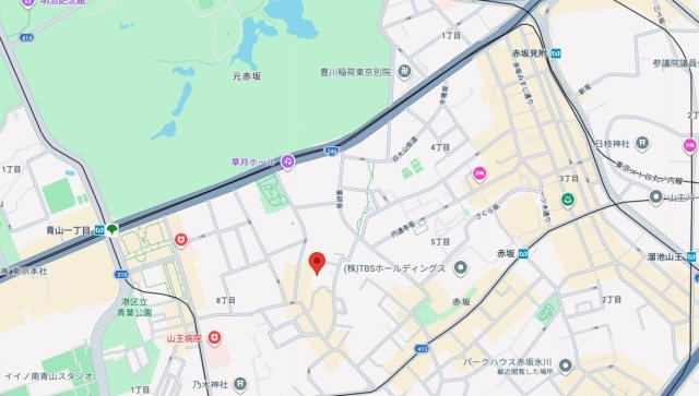 ★仲介手数料半額★オープンレジデンス赤坂テラス（戸建て感覚のメソネットタイプ）の地図