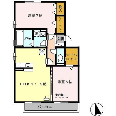 【間取り】 | ポワール・Ｍ　B棟