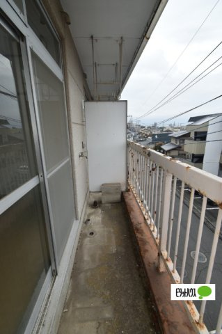 新前橋ハイツのバルコニー