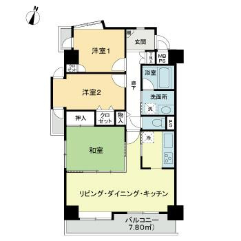 ライオンズマンション朝霞本町の間取り