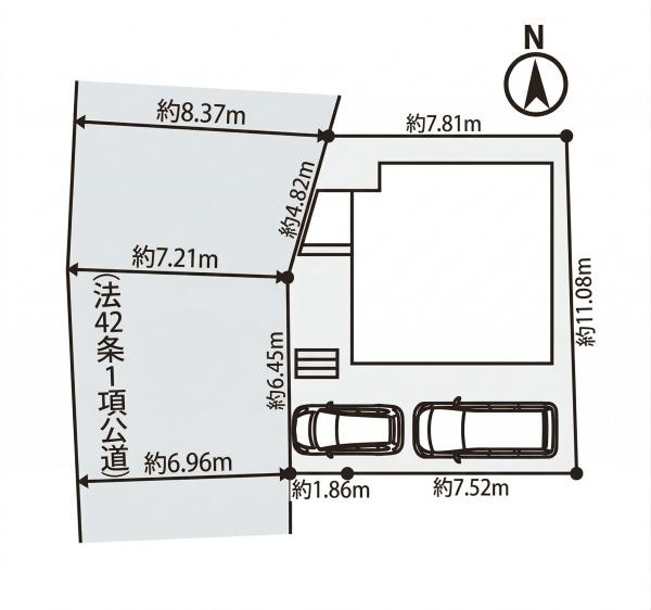横浜市青葉区大場町の新築一戸建の区画図|住環境良好の立地！