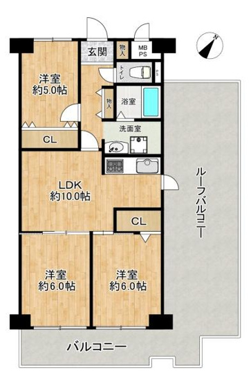 【間取り】 | ドルミハイツ垂水A棟