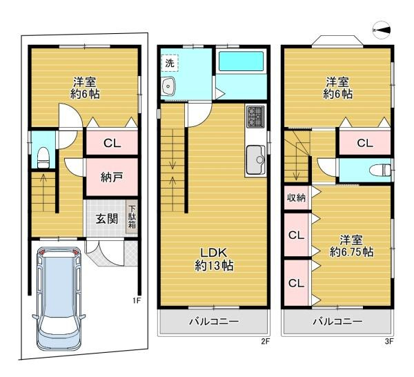 【間取り】 | 大阪市鶴見区安田3丁目　中古戸建
