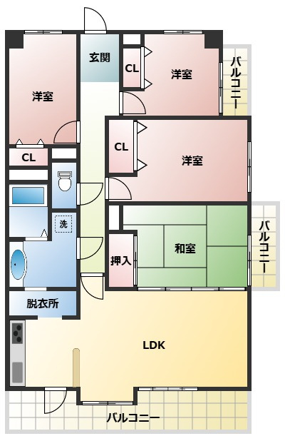 サンハウス小牧駅西の間取り