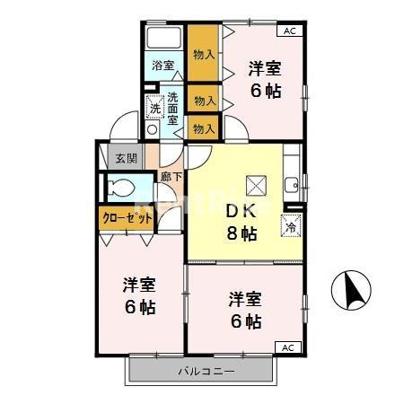 ヴェルドミールⅡ Ｂの間取り