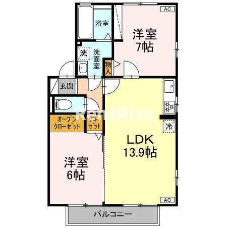 ヴェルドミールⅡ Ｂの間取り