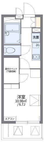レオパレス桜尾本町の間取り|代表的な間取のため実際の間取とは異なる場合があります
