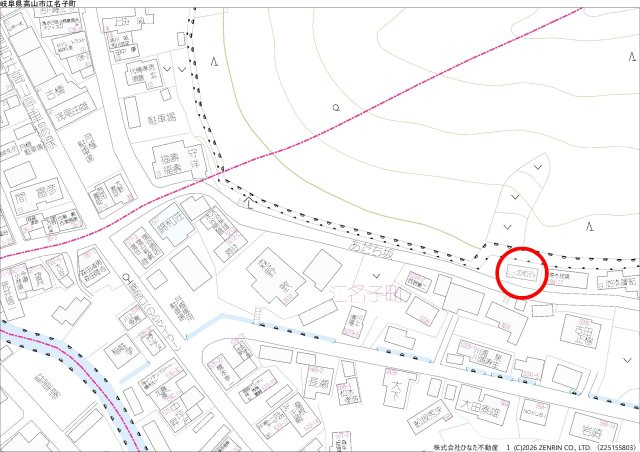 2026/2/1新規　戸建　高山市江名子町　1500万の地図