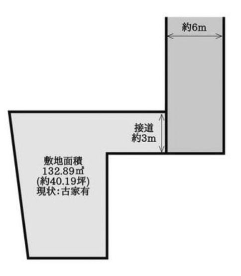 【土地図】 | 亀岡　余部町榿又　建築条件無し売土地