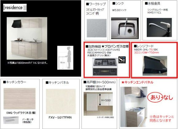 ApisⅤ(アピス5) A棟のキッチン