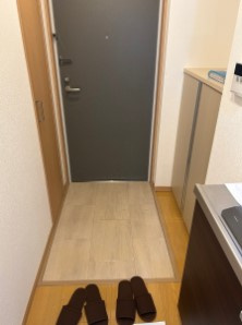 レオ四拾八番館の玄関