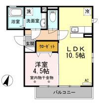 FLAT TENJINⅡⅢ　Ⅱの画像