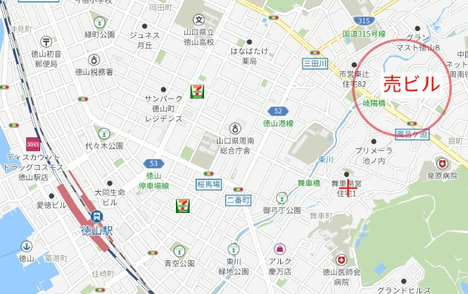 楠木バイパス沿い3階建店舗＋高床式2階建事務所（車庫付）の地図