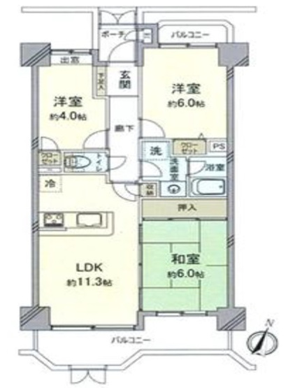 【間取り】 | ザ・ステイツ志木アーバンヒルズ　(志木本店) | ファミリーに嬉しい3LDKのゆとりある住空間。