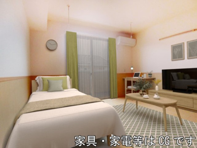 【洋室】 | アネシス城北 Ｂ | 洋室（家具家電等はCGです）