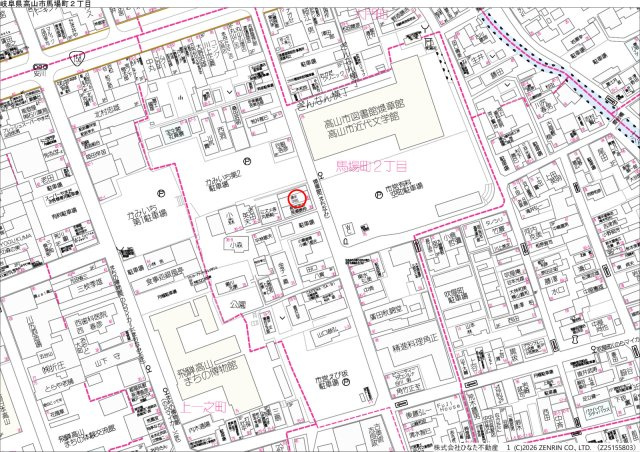 2026/3/31ご成約　戸建　高山市馬場町　1800万(2026/2/9新規)の地図