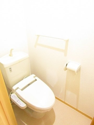 落ち着いた色調のトイレです