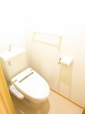 落ち着いた色調のトイレです