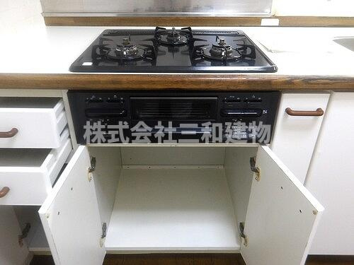 モアコート和光のその他|３口ガスコンロ　※前回募集時2025年9月の写真