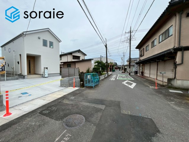狭山市根岸2丁目　全3棟　新築戸建　リナージュの前面道路含む現地写真|7/12撮影