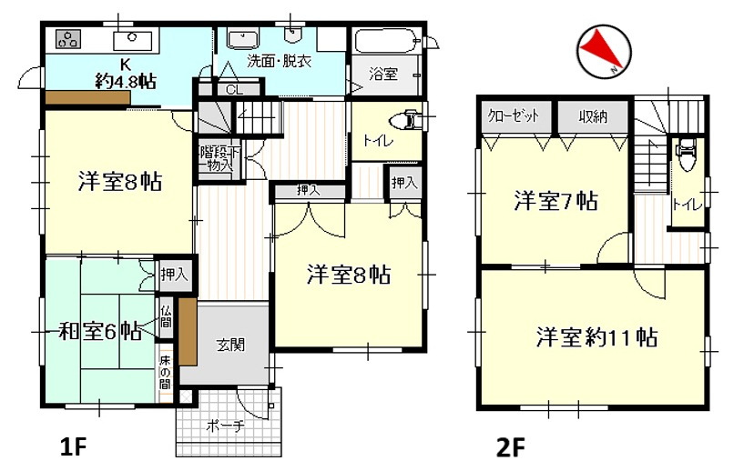 新潟市江南区亀田水道町4丁目の間取り