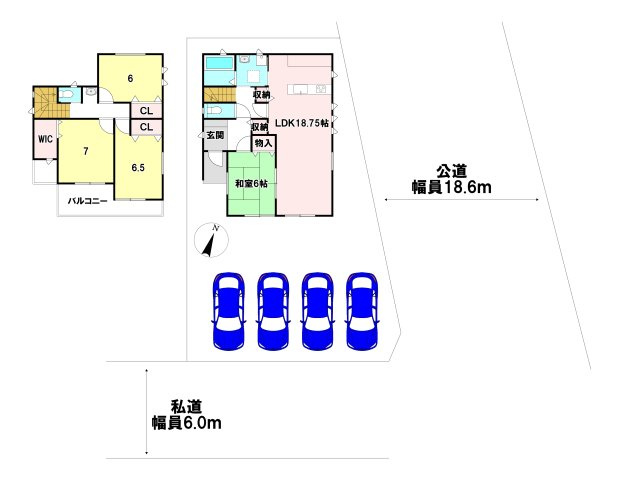 八街市　令和6年築戸建　太陽光発電システム付の間取り