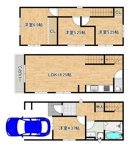 石津町３丁　新築一戸建の間取り|令和８年６月完成予定！綺麗なお住まいで新生活始めませんか♪現地見学当日から予約可能です！是非現地にてご確認ください♪