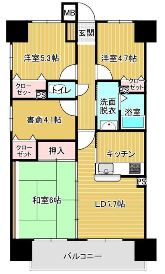 【間取り】 | ヴェルビュ鶴見坦 | ★内覧予約でブランド米2kg★