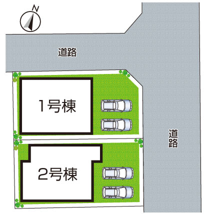 神戸市北区君影町　第7期　新築一戸建ての区画図|全2区画