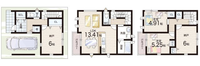 八尾市福万寺町　第4期　新築一戸建ての間取り