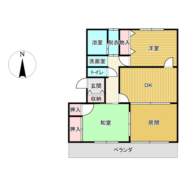 やくもハイツの間取り
