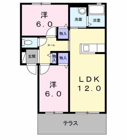 【間取り】 | ヴィラ響　Ｂ