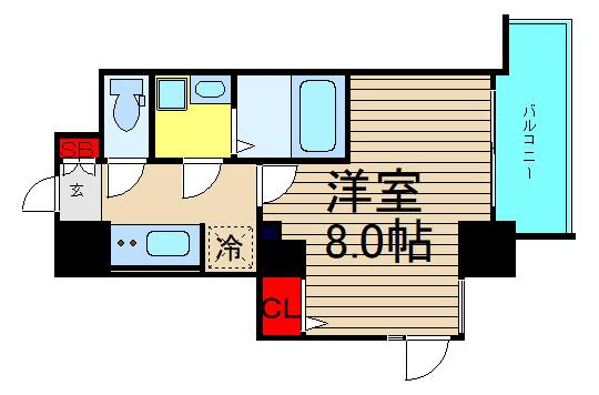 エスレジデンス西長堀の間取り