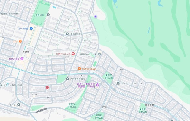 1日(土)2日(日)現地見学可能！　神戸市北区東有野台　新築一戸建ての地図