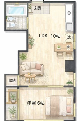 東京都豊島区の1棟投資マンション「池袋駅徒歩5分」の間取り