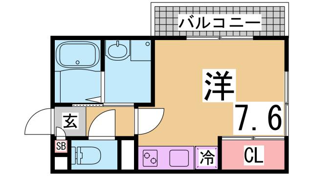 神戸市須磨区千守町１丁目のアパートの間取り