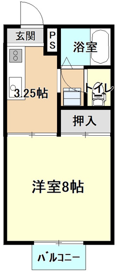 【間取り】 | グリーンファーム中司　B棟