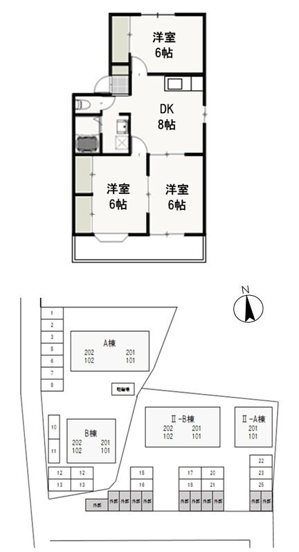 ファミーユサトウ　Ｂの間取り