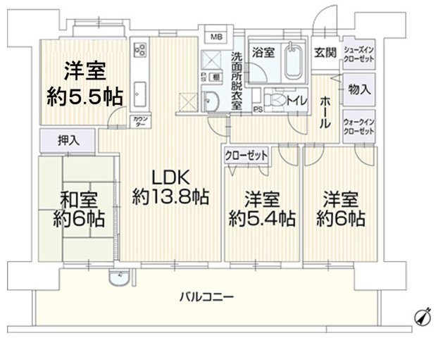 アンピール空港南の間取り