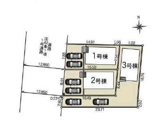壬生町安塚 第5 1号棟の区画図