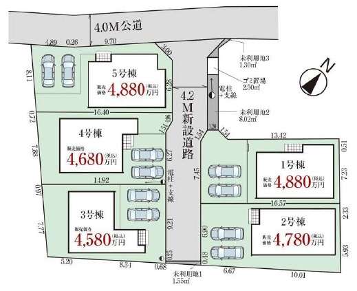 入間市下藤沢４丁目の新築一戸建の区画図