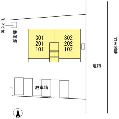 【区画図】 | ベルシャイン厚木Ⅱ