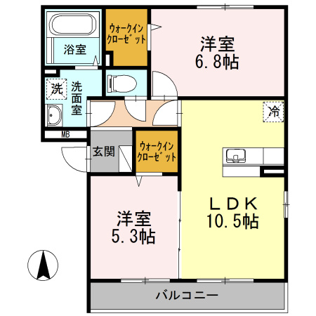 【間取り】 | ベルシャイン厚木Ⅱ