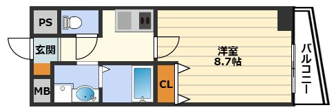 カスタリア新梅田の間取り