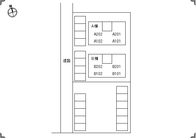 パレーシャル光永　B棟の区画図